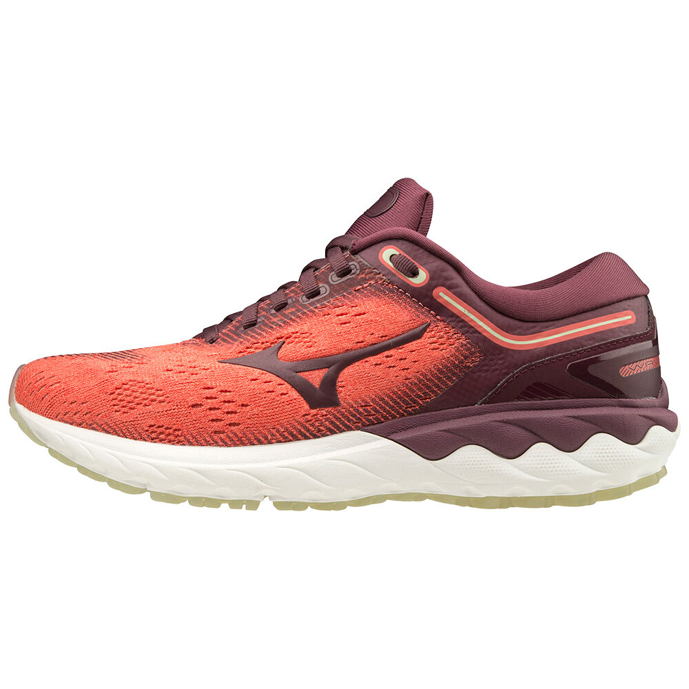 Scarpe Running Mizuno Wave Skyrise Donna - Arancioni/Bordeaux - 14869-LEUK